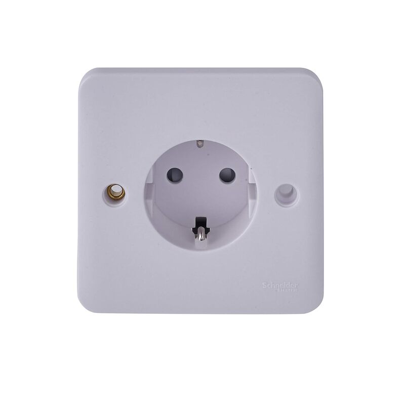 Schneider Electric Lisse White moulded - unswitched socket - schuko - 16 A - 230 V - 1 gang - white - GGBL3016A1